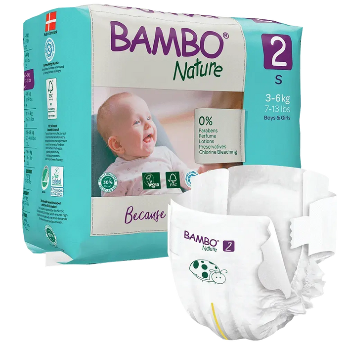 Bambo Nature Eco Nappies Size 2 S - Bulk-Bambo Nature-Hello Charlie
