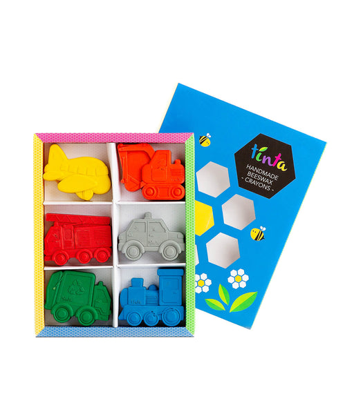 Tinta Beeswax Crayons - Toddler Transport - 6 pack Tinta Crayons