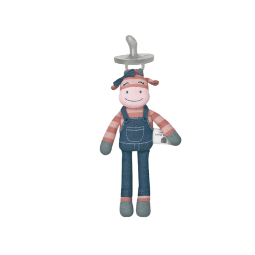 Apple Park Organic Pacifier Buddy - Miss Moo-Apple Park-Hello Charlie