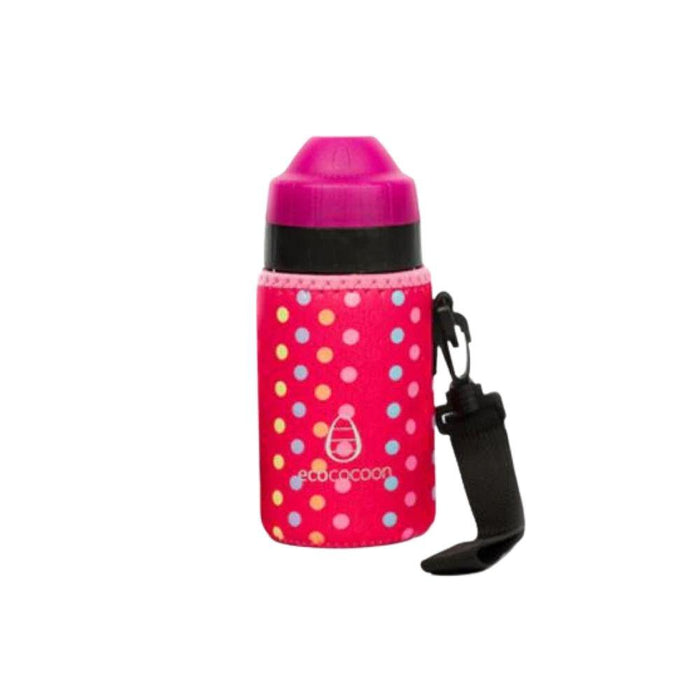 Ecococoon Small Drink Bottle Cover-Pink Spotty-Hello-Charlie