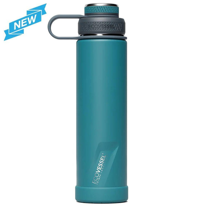 EcoVessel The Boulder TriMax Triple Insulated Water Bottle with Strainer - 700ml-Black Shadow-Hello-Charlie