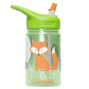 EcoVessel The Splash Kids Tritan Water Bottle with Straw - 355ml-Fox-Hello-Charlie