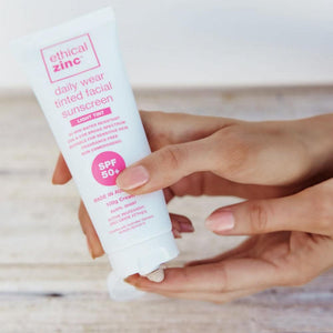 Ethical Zinc Daily Wear Tinted Zinc Sunscreen for Face SPF50+ - Light--Hello-Charlie