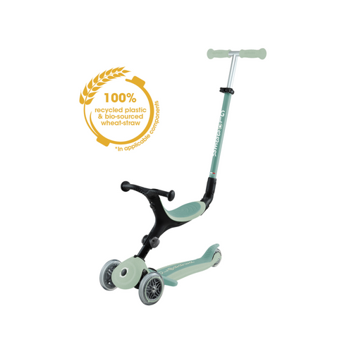 Globber Ecologic Go Up Active Toddler Scooter-Pistachio-Hello-Charlie