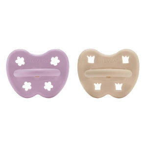 Hevea Natural Pacifier - Light Orchid & Sandy Nude--Hello-Charlie