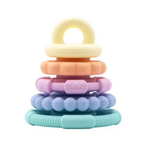 Jellystone Designs Silicone Rainbow Stacker & Teething Toy - Pastel-Hello-Charlie