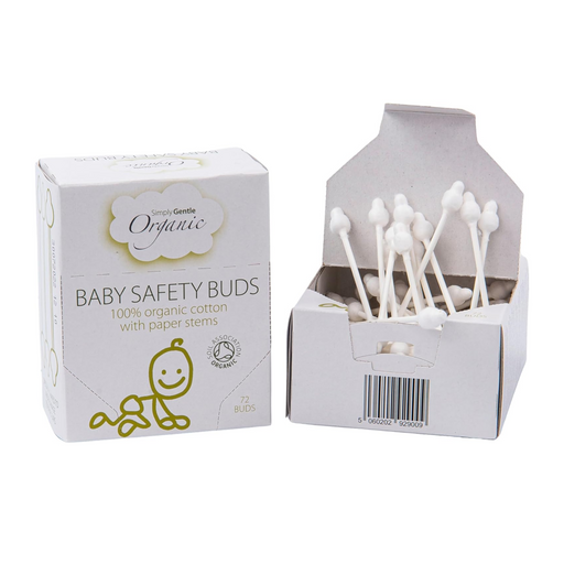 Simply Gentle Organic Baby Safety Cotton Buds - 72pk-Hello-Charlie