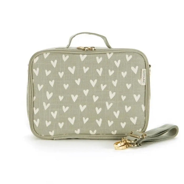 SoYoung Insulated Lunch Bag - Little Heart Sage
