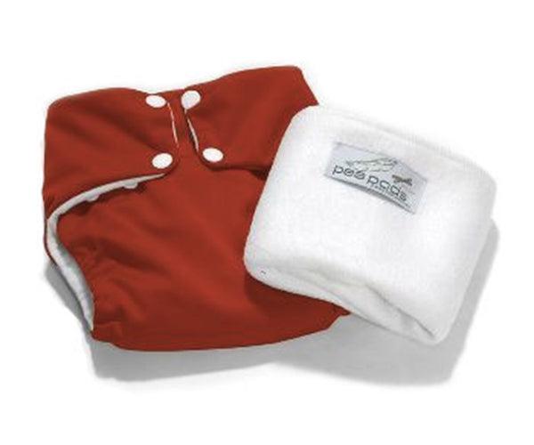 Pea Pods One Size Nappies-Red-Hello-Charlie