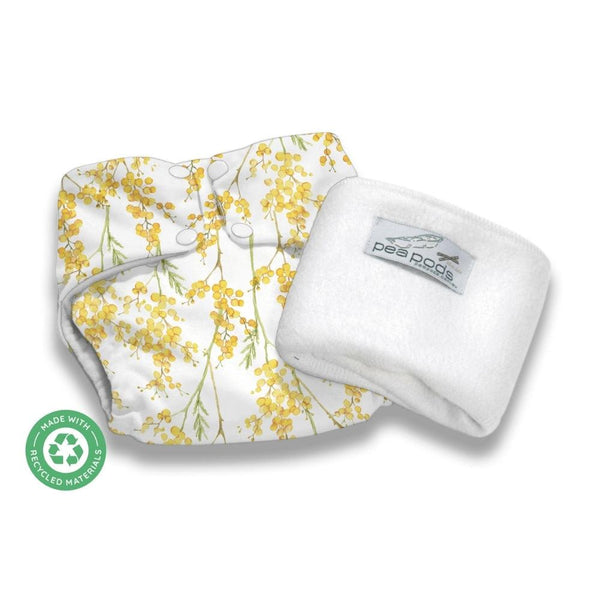 Pea Pods One Size Nappies-Wattle Recycled-Hello-Charlie