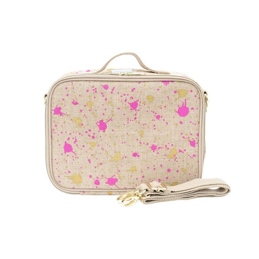 SoYoung Insulated Lunch Bag - Fuchsia Gold Splatter--Hello-Charlie