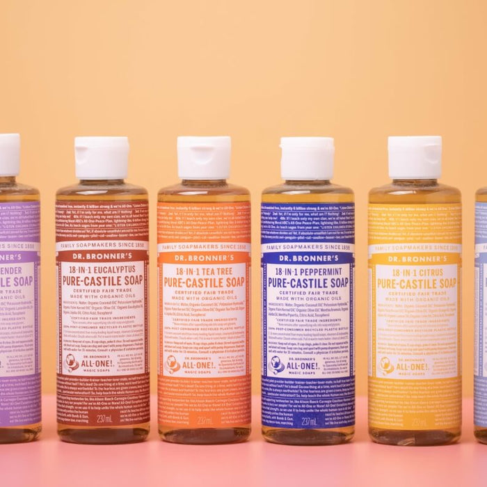 Dr. Bronner's Soaps: Castile Soap vs Dr Bronner's Sugar Soap vs Bar Soaps - Hello Charlie