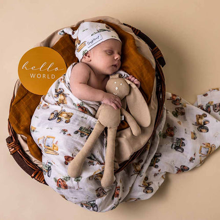 Snuggle Hunny Diggers & Tractors Organic Muslin Wrap