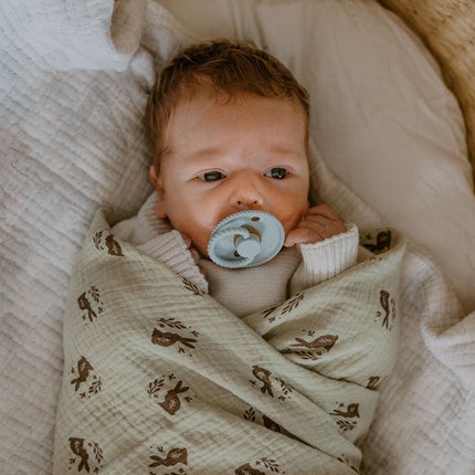 Organic Muslin Swaddle Meadow print