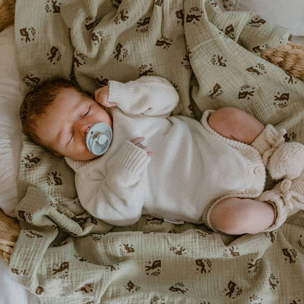 Organic Muslin Swaddle Meadow print