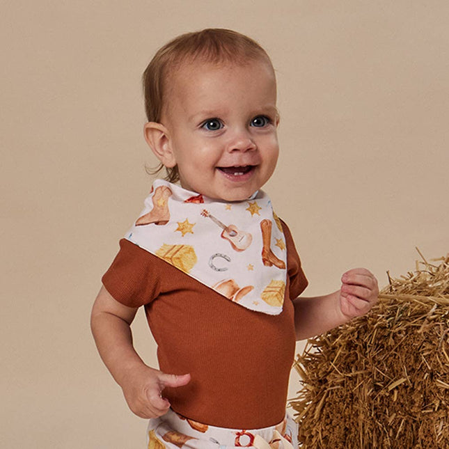 Snuggle Hunny Cowboys Organic Dribble Bib