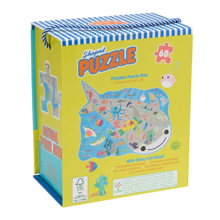 Floss & Rock 60 pc Shaped Jigsaw Puzzle - Ocean