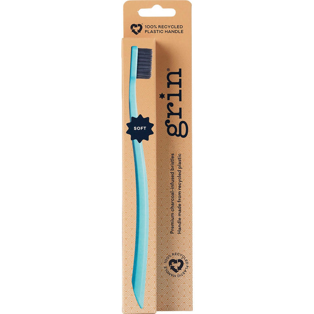 Grin Charcoal Infused Toothbrush – Soft - Mint-Grin-Hello Charlie