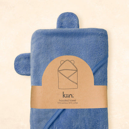 Kiin Baby Hooded Towel: Blue Shadow