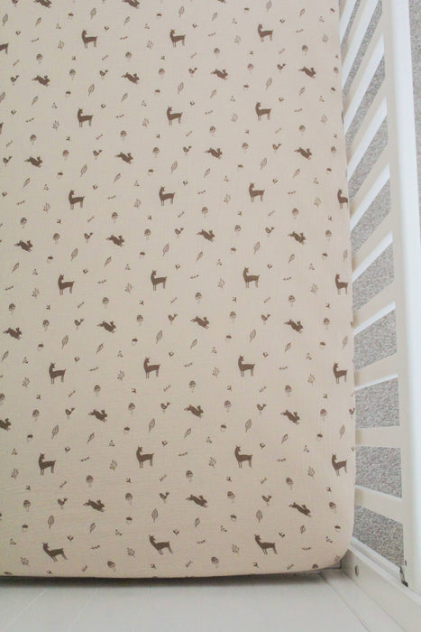 Fitted Cot Sheet Woodlands
