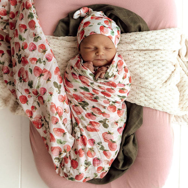 Snuggle Hunny Strawberry Organic Muslin Wrap