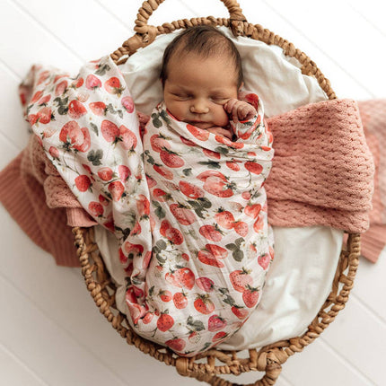 Snuggle Hunny Strawberry Organic Muslin Wrap