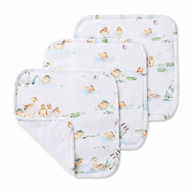 Snuggle Hunny Duck Pond Organic Wash Cloths - 3 Pack