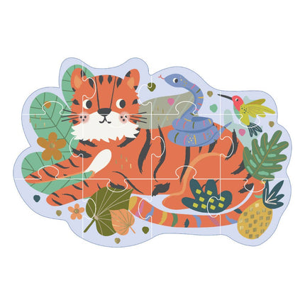 Floss & Rock 12pc Shaped Jigsaw Puzzle - Jungle