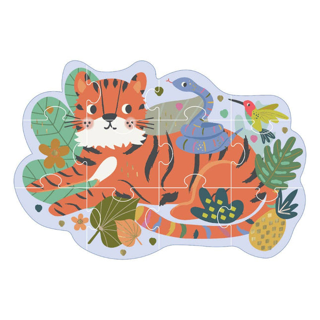Floss & Rock 12pc Shaped Jigsaw Puzzle - Jungle