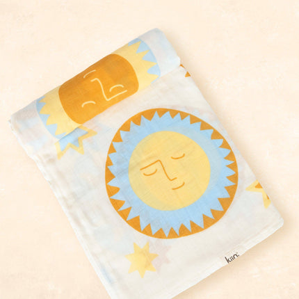 Kiin Baby Organic Muslin Swaddle - Sunny Day (Limited Edition): Sunny Day