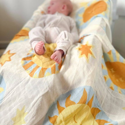 Kiin Baby Organic Muslin Swaddle - Sunny Day (Limited Edition): Sunny Day