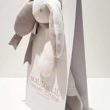 Maud n Lil Classic Organic Cotton Bunny Comforter – Ash Grey