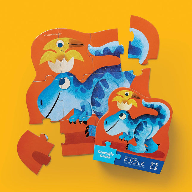 Crocodile Creek Mini Puzzle 12 pc - Dino Friends