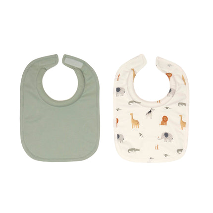 All4Ella Roll Neck Bibs 2pk - Wild Animals