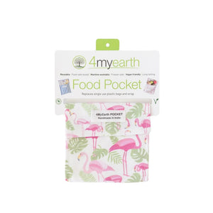 4MyEarth Reusable Food Pocket - Flamingoes--Hello-Charlie
