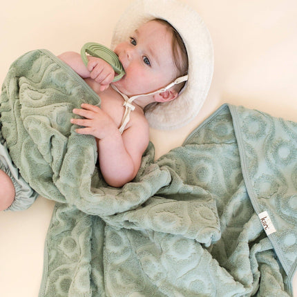 Kiin Baby Hooded Beach Towel: Sage