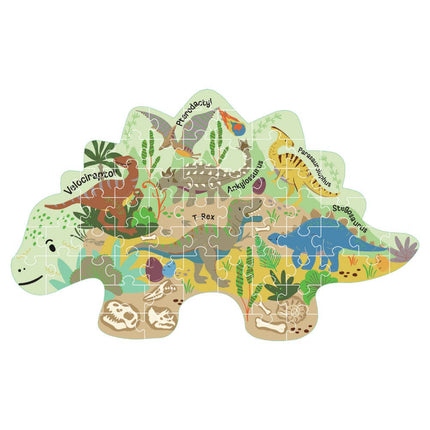 Floss & Rock 60 pc Shaped Jigsaw Puzzle - Dinosaur