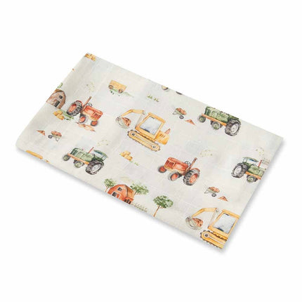 Snuggle Hunny Diggers & Tractors Organic Muslin Wrap