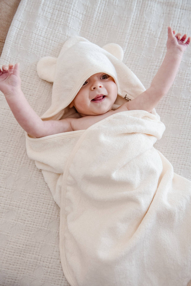 Kiin Baby Hooded Towel: Peony