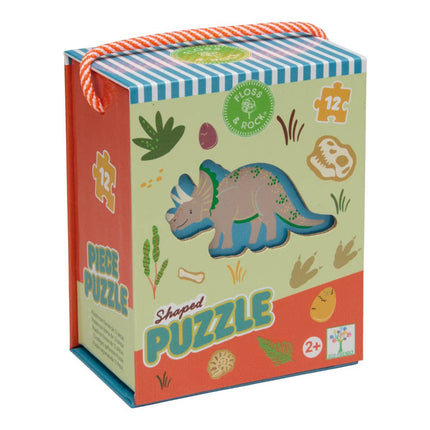 Floss & Rock 12pc Shaped Jigsaw Puzzle - Dinosaur