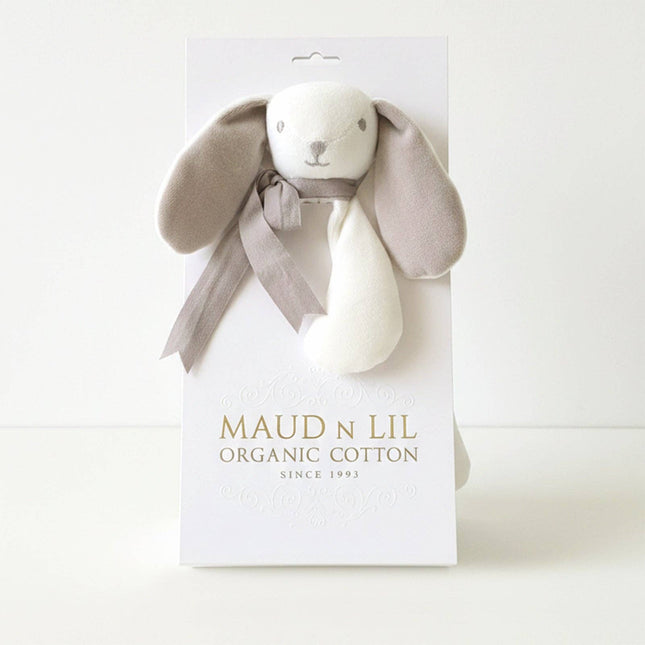 Maud n Lil Classic Organic Cotton Bunny Comforter – Ash Grey