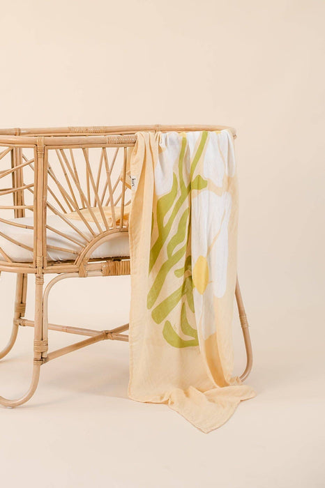 Organic Muslin Swaddle - Fleur (Limited Edition): Fleur - Umber