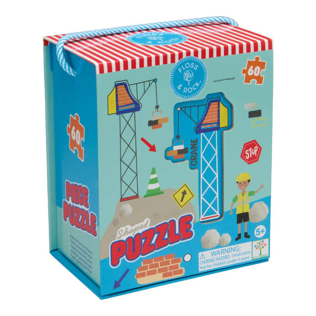 Floss & Rock 60 pc Shaped Jigsaw Puzzle - Construction