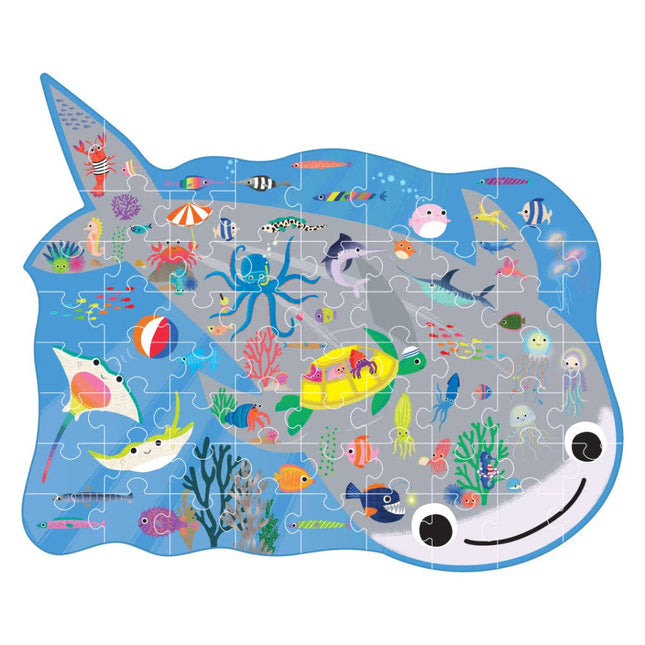 Floss & Rock 60 pc Shaped Jigsaw Puzzle - Ocean