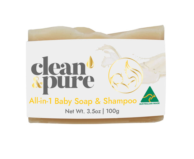 Clean & Pure All In One Baby Soap Shampoo Bar