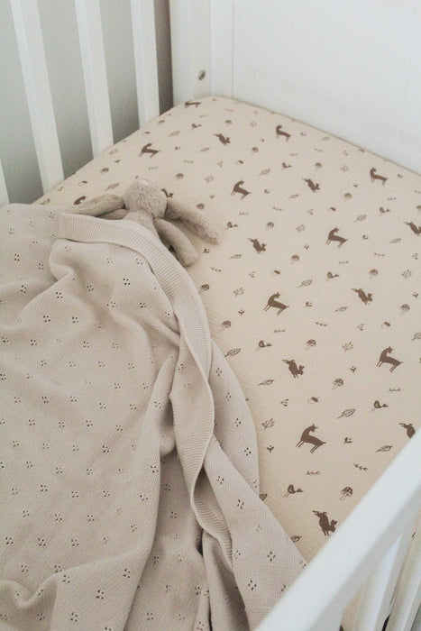 Fitted Cot Sheet Woodlands