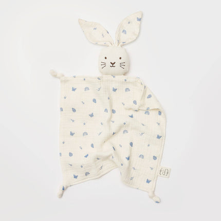 Organic Muslin Bunny Lovey Enchanted Garden print