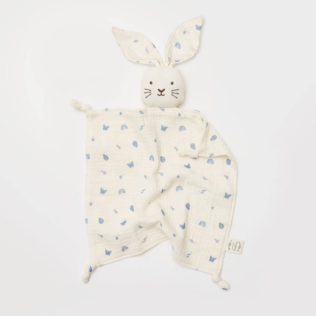Organic Muslin Bunny Lovey Enchanted Garden print