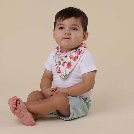 Snuggle Hunny Strawberry Organic Dribble Bib