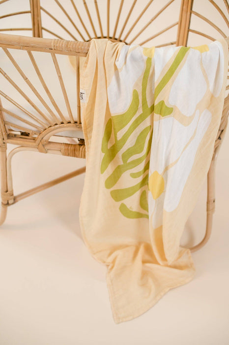 Organic Muslin Swaddle - Fleur (Limited Edition): Fleur - Umber